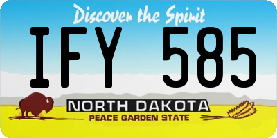 ND license plate IFY585
