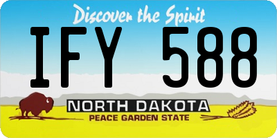 ND license plate IFY588