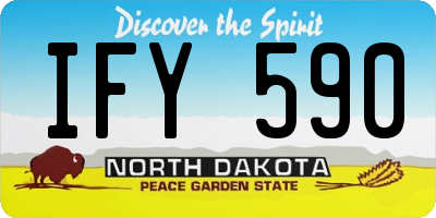 ND license plate IFY590