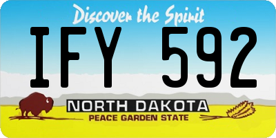 ND license plate IFY592