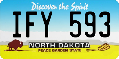 ND license plate IFY593