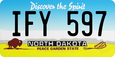 ND license plate IFY597
