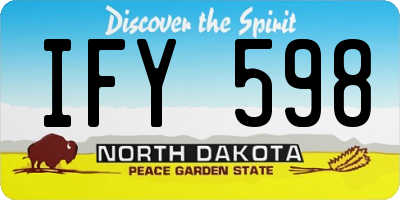 ND license plate IFY598