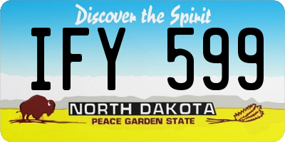 ND license plate IFY599