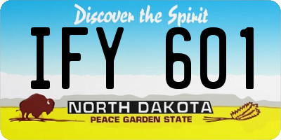 ND license plate IFY601