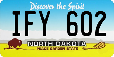 ND license plate IFY602