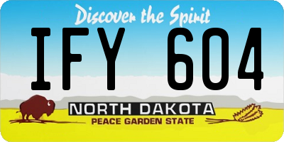 ND license plate IFY604
