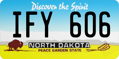 ND license plate IFY606