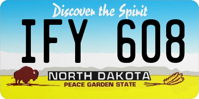 ND license plate IFY608