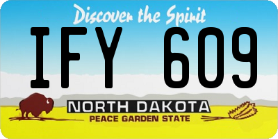 ND license plate IFY609