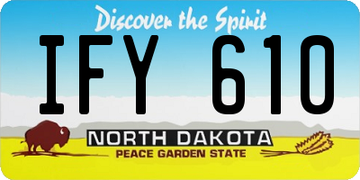 ND license plate IFY610