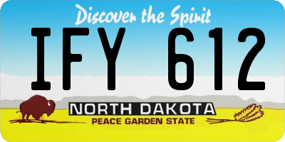 ND license plate IFY612
