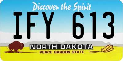 ND license plate IFY613