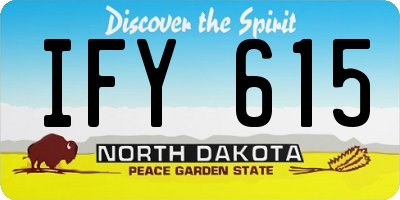ND license plate IFY615