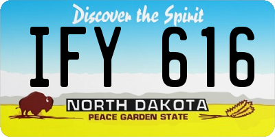 ND license plate IFY616