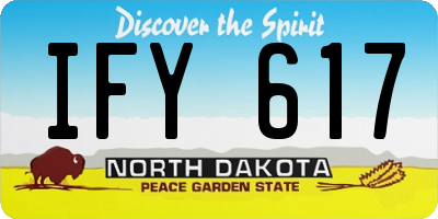 ND license plate IFY617