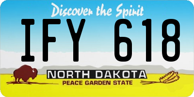 ND license plate IFY618