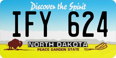 ND license plate IFY624