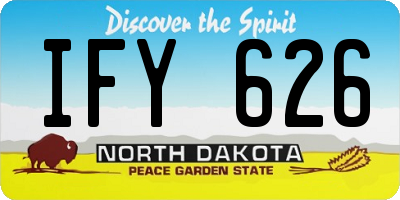 ND license plate IFY626