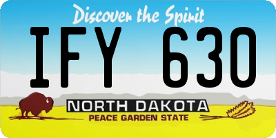 ND license plate IFY630
