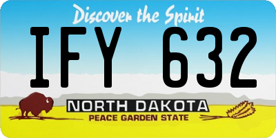ND license plate IFY632