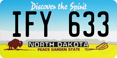 ND license plate IFY633
