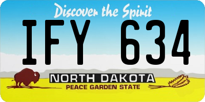 ND license plate IFY634