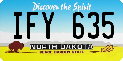 ND license plate IFY635