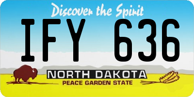 ND license plate IFY636
