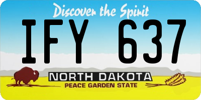 ND license plate IFY637