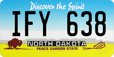 ND license plate IFY638