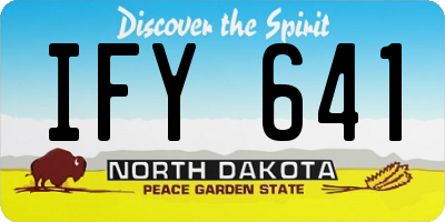 ND license plate IFY641