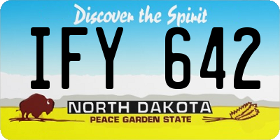 ND license plate IFY642
