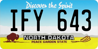 ND license plate IFY643