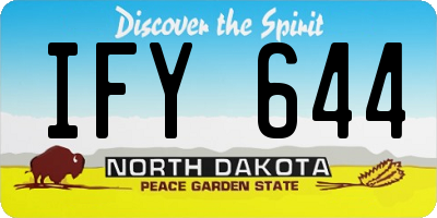 ND license plate IFY644
