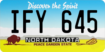 ND license plate IFY645