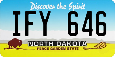 ND license plate IFY646