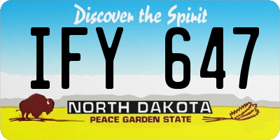 ND license plate IFY647
