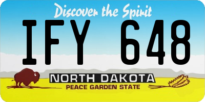 ND license plate IFY648