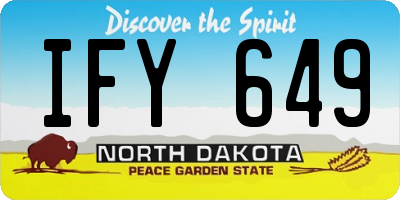 ND license plate IFY649