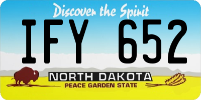 ND license plate IFY652