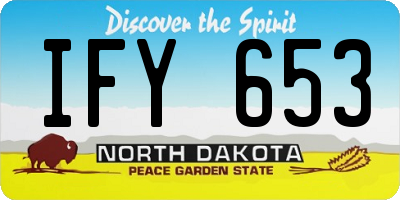ND license plate IFY653