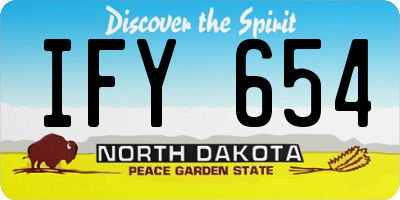 ND license plate IFY654