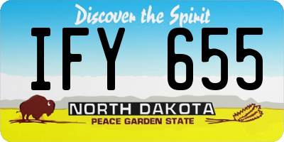 ND license plate IFY655