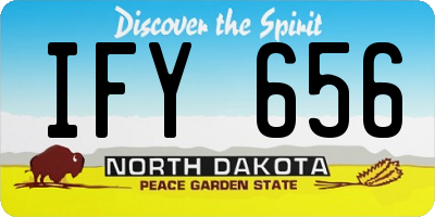 ND license plate IFY656