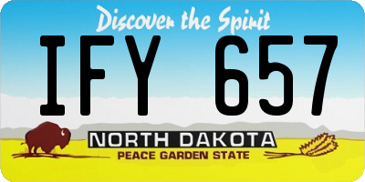ND license plate IFY657