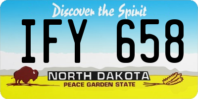 ND license plate IFY658