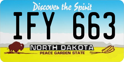 ND license plate IFY663