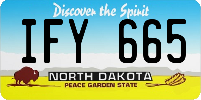 ND license plate IFY665