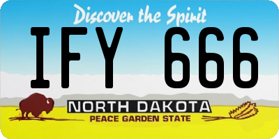 ND license plate IFY666